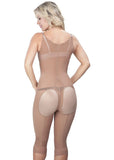 Classic Long leg Girdle with Lycra Buttock Covers - Nude - Back View1646