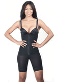 Strapless Girdle Lycra Buttocks Cover - Black -  Front View - 1649