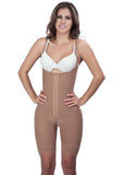 Thin Strap Half Leg Girdle with Lycra Buttocks Cover - Nude - Back View - 1647